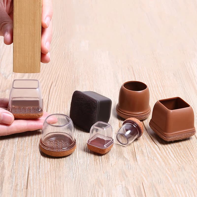 Protecteurs de pieds de chaise pour sols en bois dur, coussinets en feutre optique, couvre-pieds de 