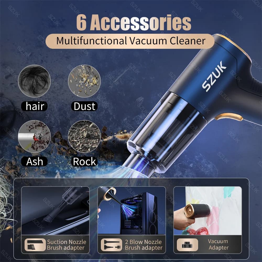 98000PA aspirateur de voiture Mini Machine de nettoyage forte aspiration USB Portable pour appareil 