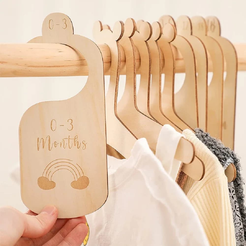 Accessoires de photographie pour nouveau-nés, 7 pièces, cartes de jalon mensuelles en bois, cadeaux 