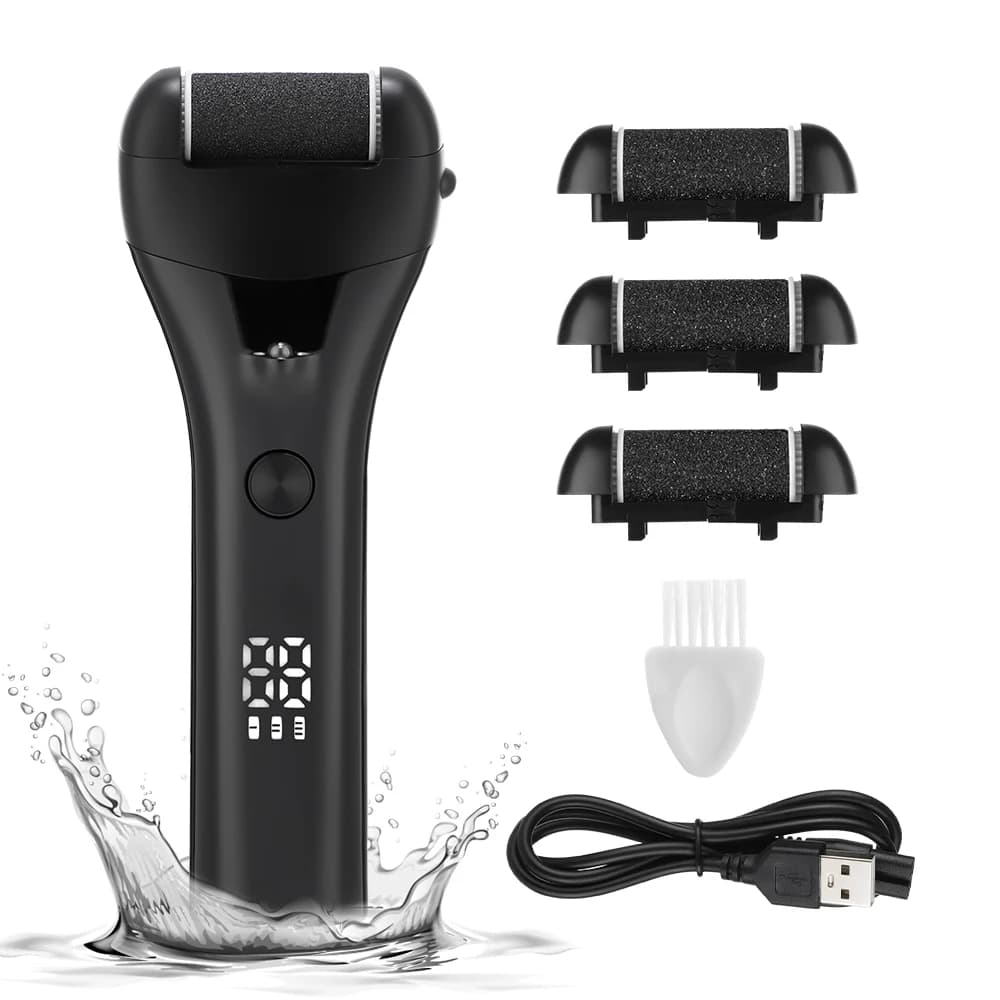 Broyeur de pieds électrique avec affichage numérique, dissolvant de callosités Rechargeable IPX4, li