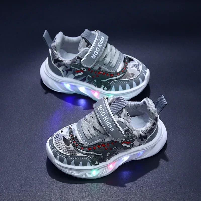 Chaussures lumineuses Led pour garçons, baskets décontractées Mickey pour enfants, chaussures de Spo