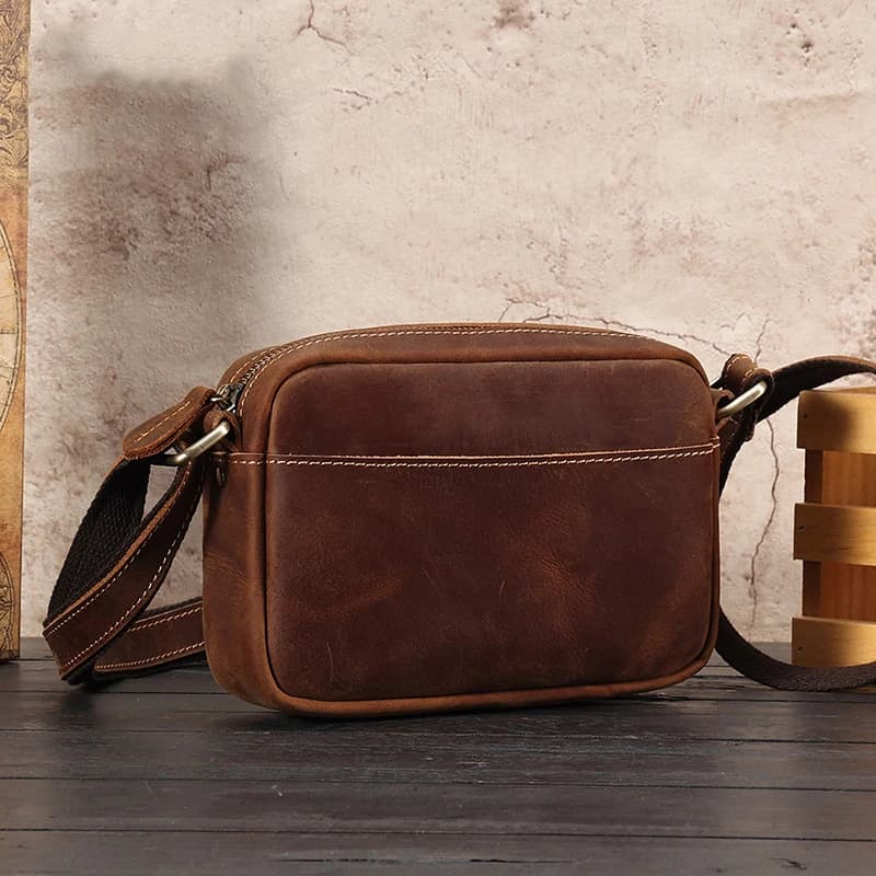 Crazy Horse – sac messager en cuir pour hommes et femmes, sac à bandoulière pour téléphone portable