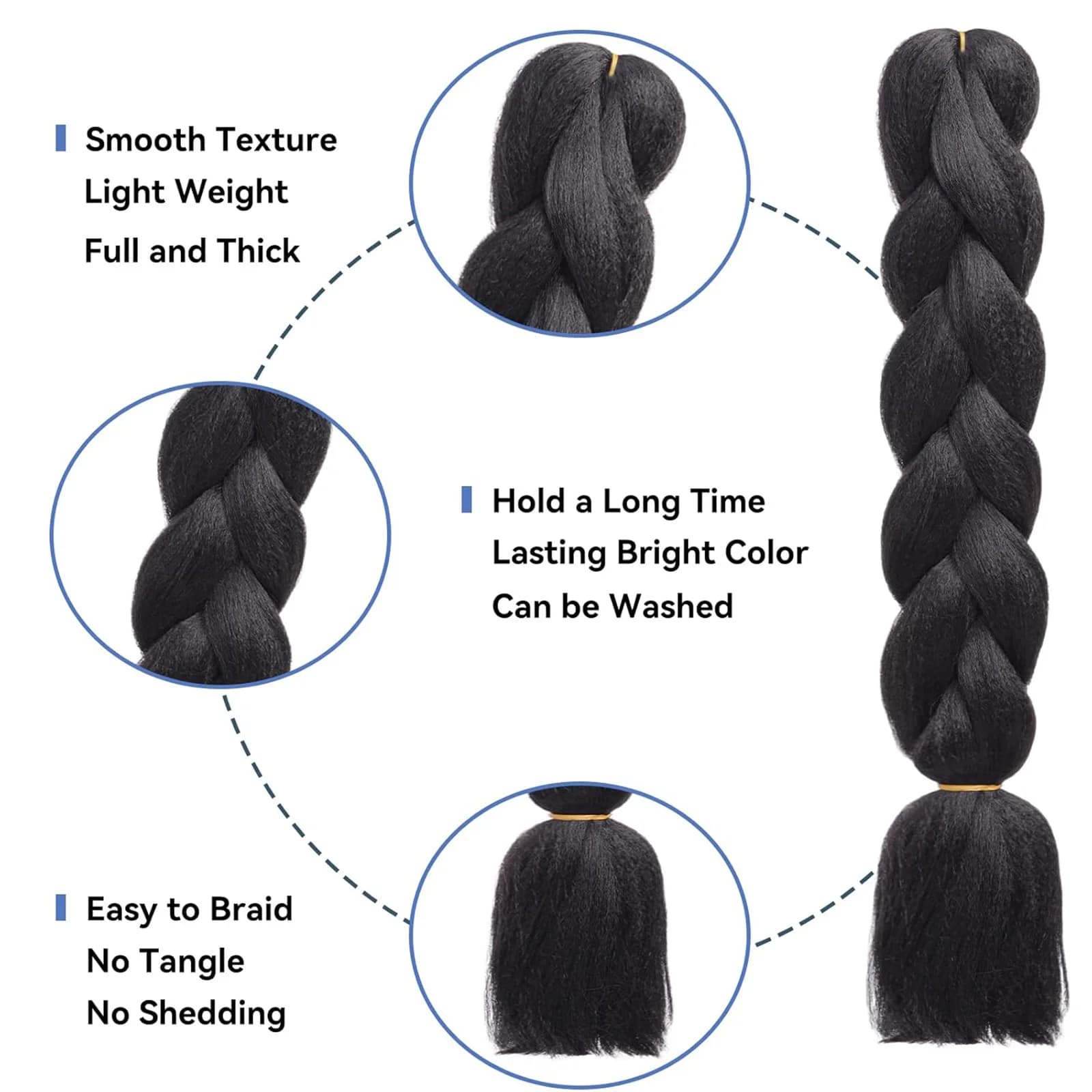 Synthétique 1 pièces 24 pouces 100g tressage cheveux boîte tresses coloré torsion tressage Extension