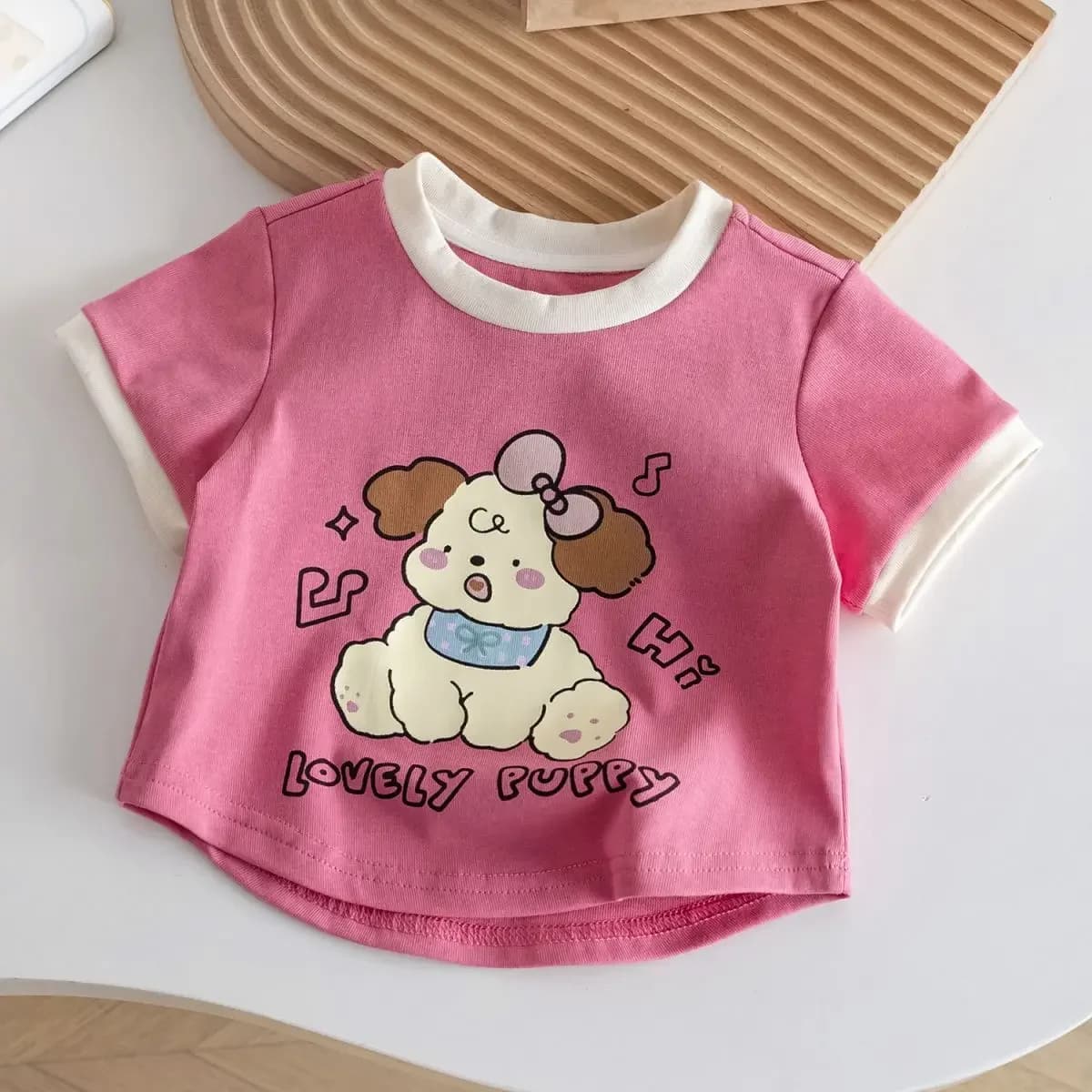 Vêtements d'été 2026 pour enfants : T-shirts, hauts à manches courtes, motifs de dessins animés pour