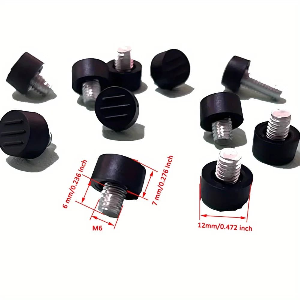 Pied réglable à trois fils M6 x 6mm de largeur inférieure, accessoires de quincaillerie pour meubles