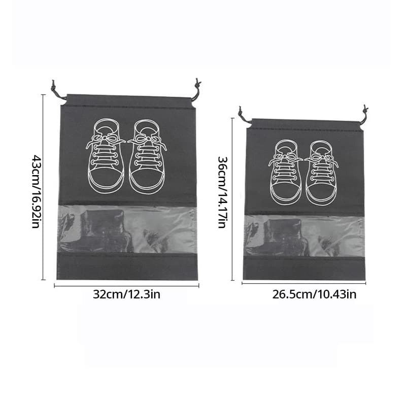 Sac de rangement pour chaussures en tissu non tissé épaissi, grande capacité, étanche à l'humidité, 