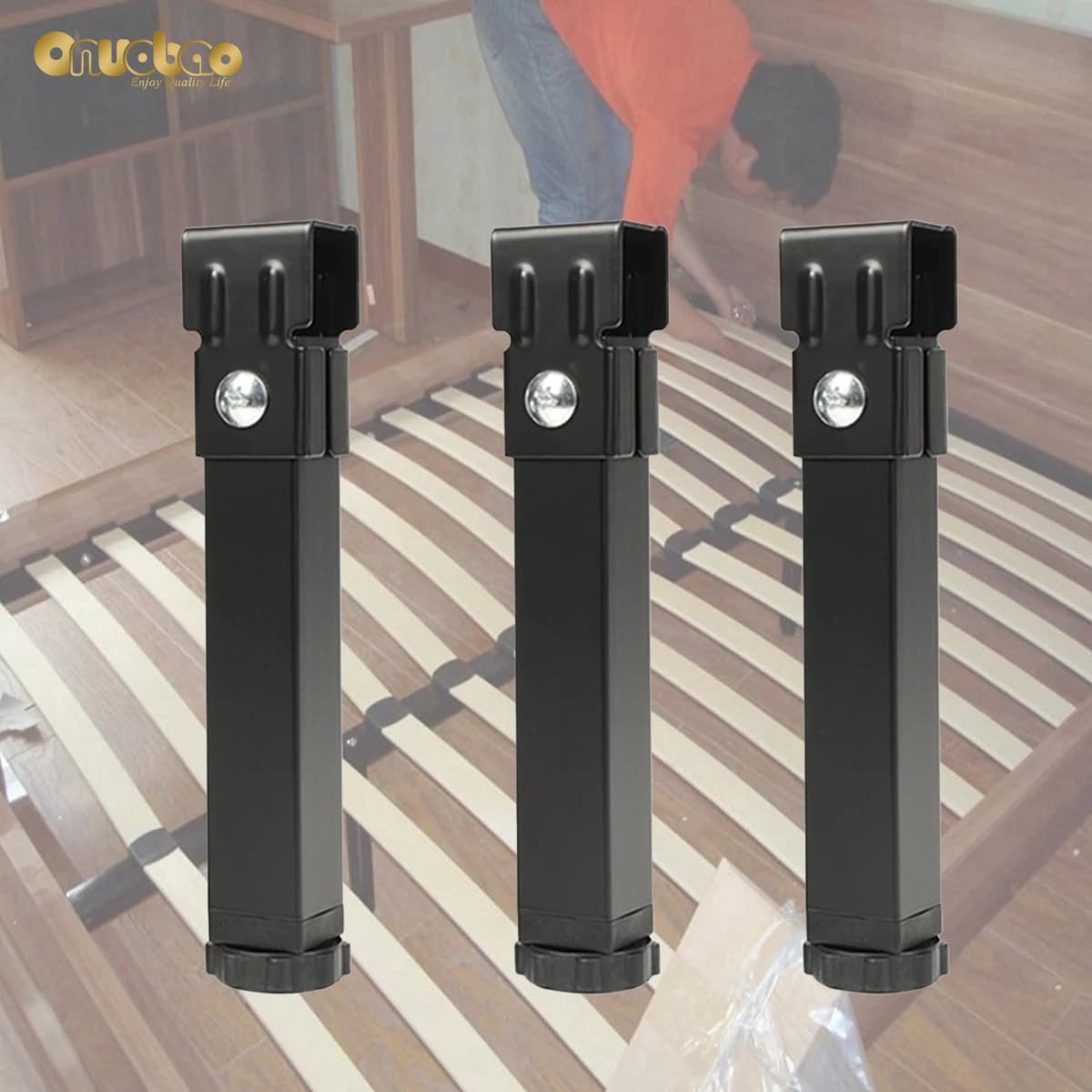 Onuobao-Support de Jambe de Lit Nucleframe, Colonne de Support de Cendres, Pieds de Meubles Réglable