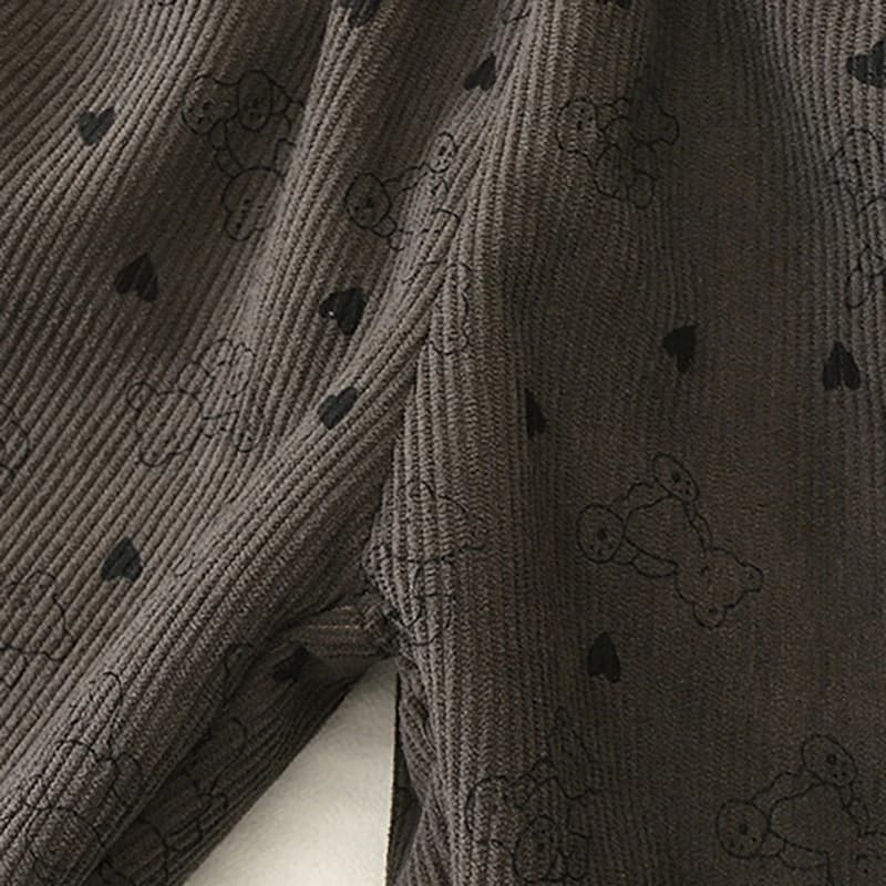 Pantalon unisexe doublé polaire pour enfants, collection Printemps 2026, motif rétro à pois, pour ga
