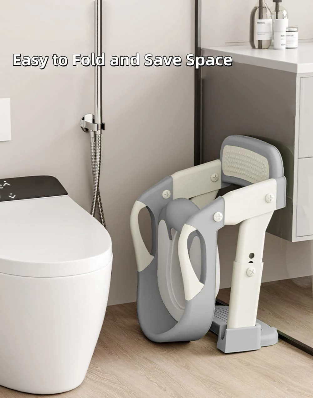 Siège d'entraînement de pot pour tout-petits 2 en 1 avec marches – Échelle de toilette antidérapante