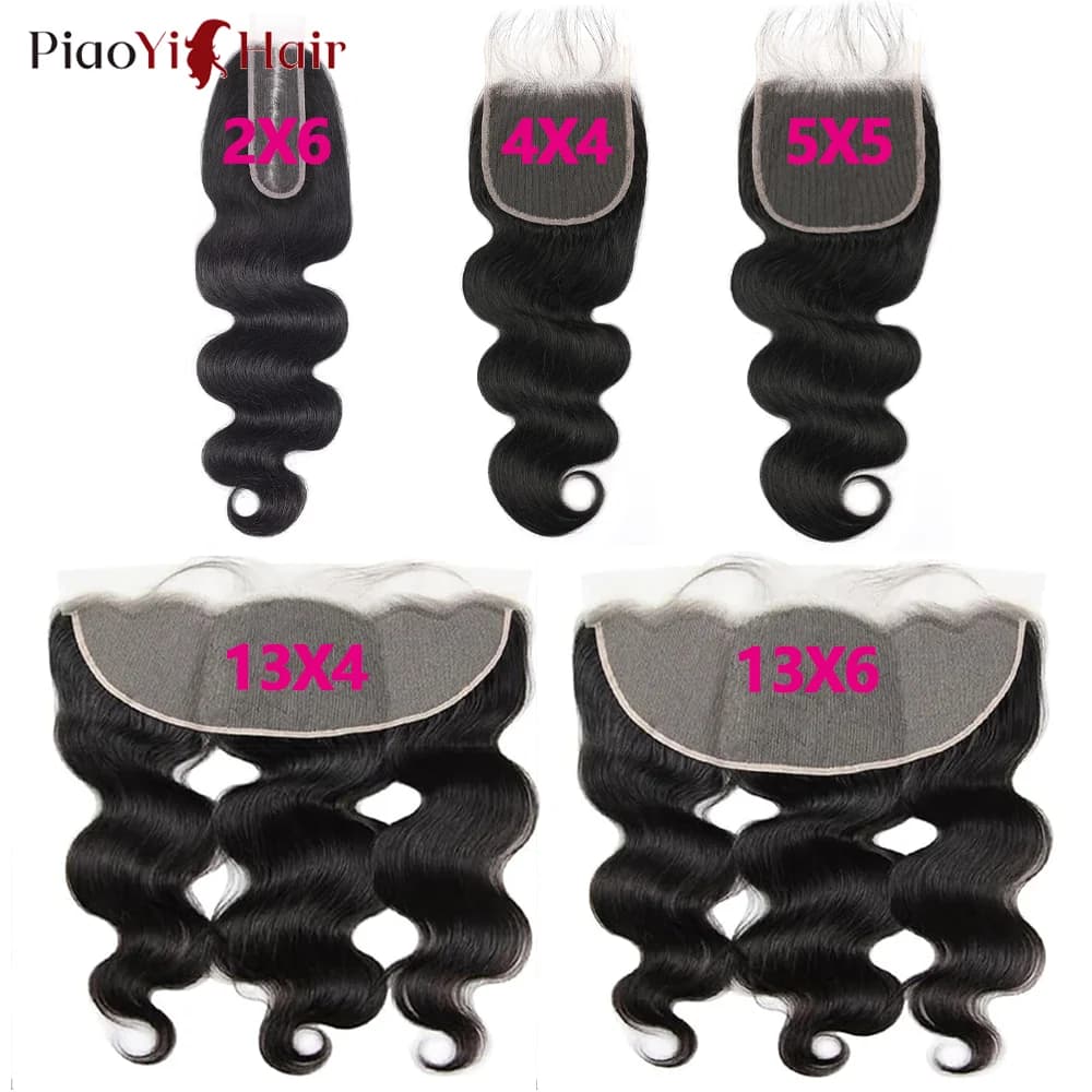 Vague de corps 13x6 13X4 HD dentelle frontale brésilienne cheveux humains pré-épilés 4x4 5x5 dentell