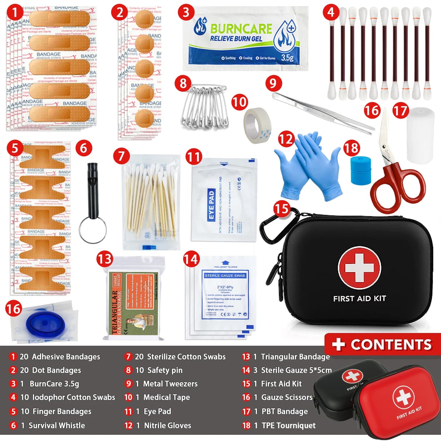 Trousse de premiers secours multi-usages, sac médical d'urgence Portable, extérieur, multifonctionne
