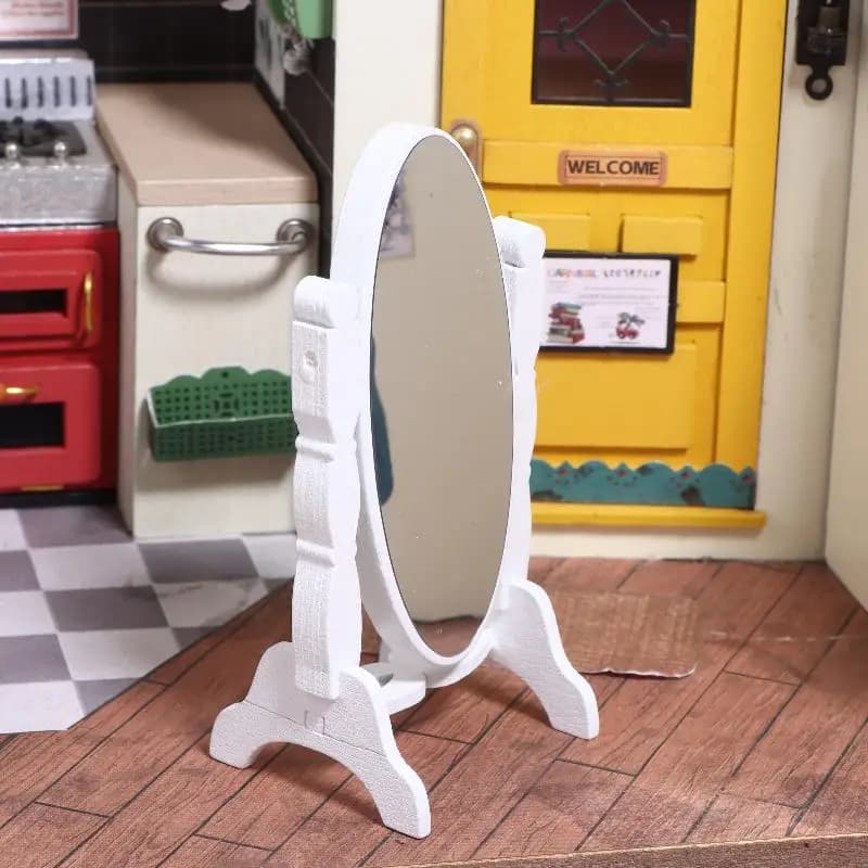 Miroir miniature 1/12 pour maison de poupée, décoration de salon, jouet de simulation, miroir de maq