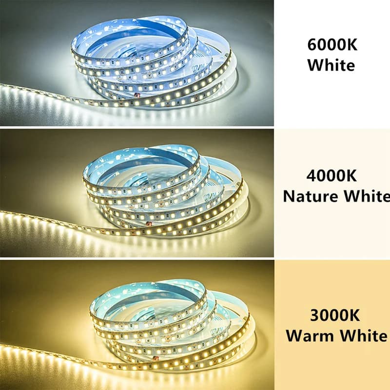 Bande lumineuse Led DC 12V, 2835 60/120 LED s/m, 1m/2m/3m/4m/5m, 3000K-6000K, pour décoration de cha