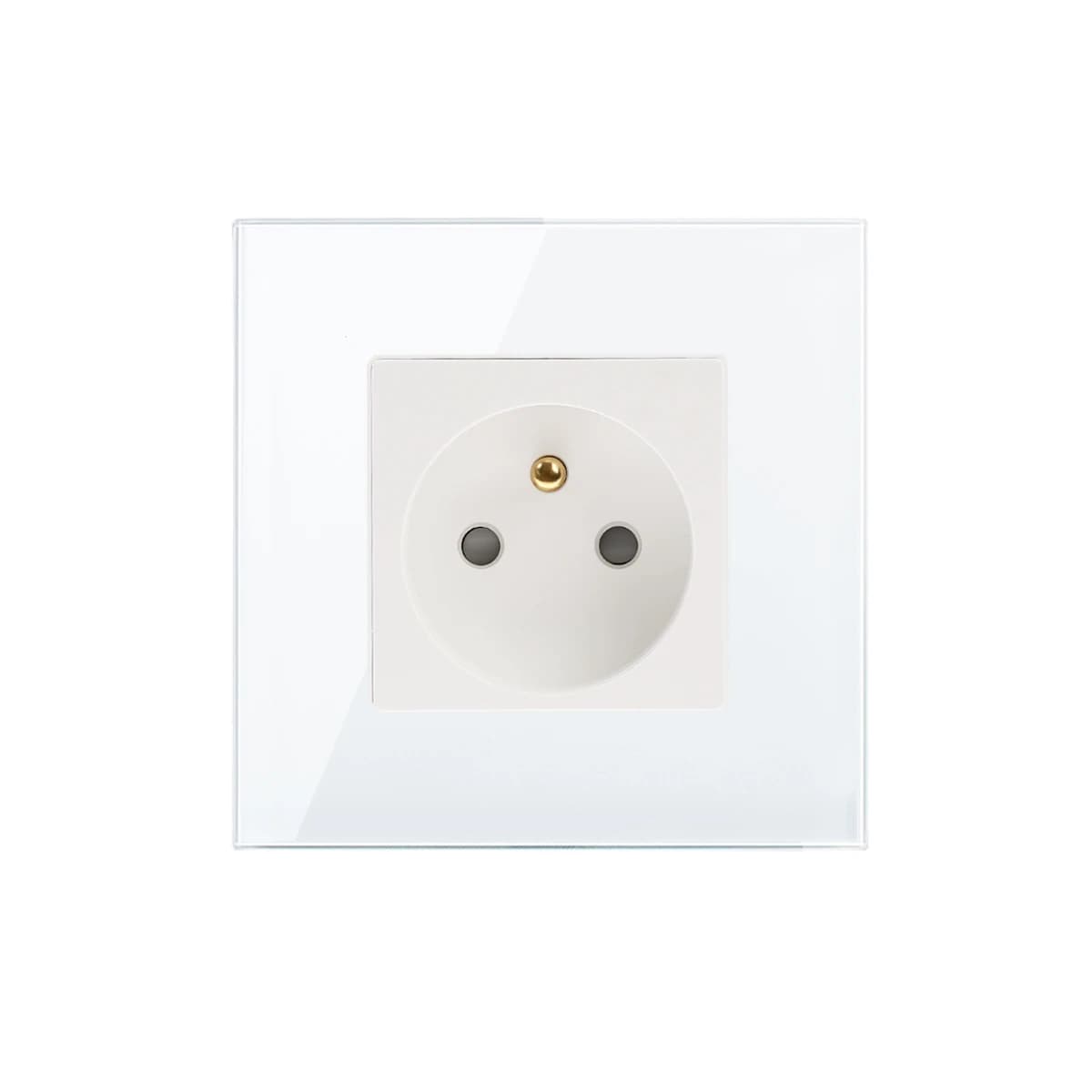 Double prises Standard français type-c, panneau en verre 110-250V, Port de chargement USB, prise éle