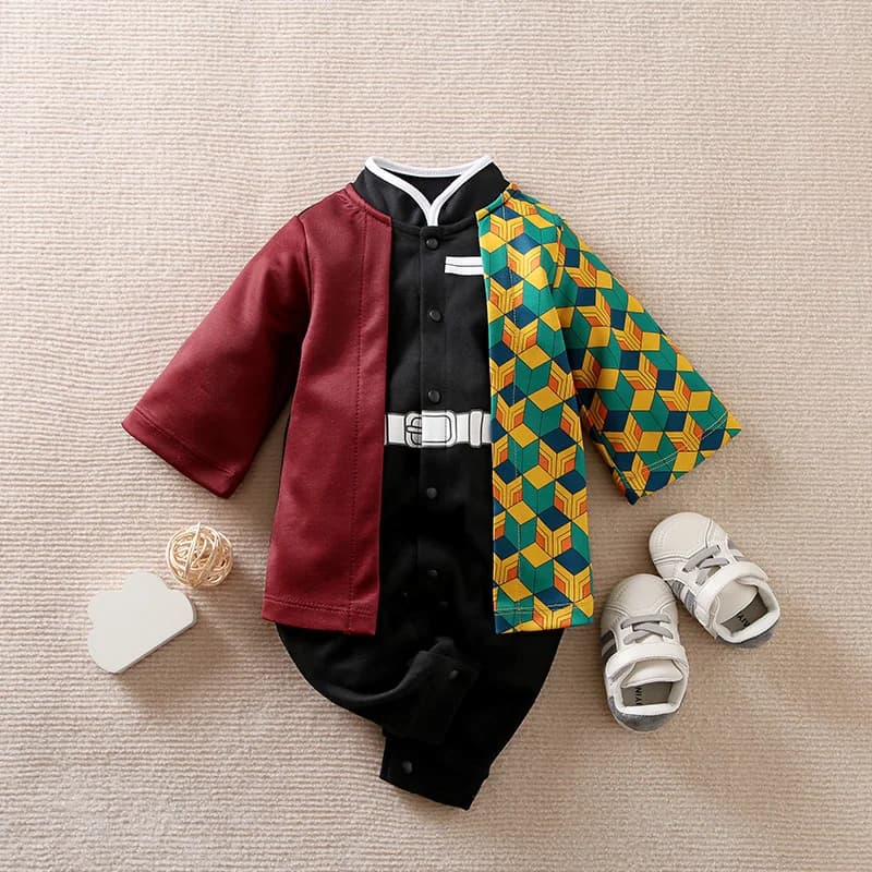Body en coton à manches longues pour nouveau-né, Style Cape Anime, barboteuse mignonne pour enfants 