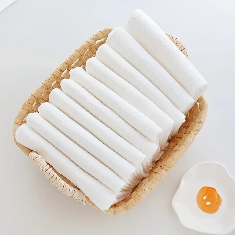 Couches pour bébé 100% coton, 10 pièce/paquet, housse en tissu lavable et réutilisable pour nouveau-