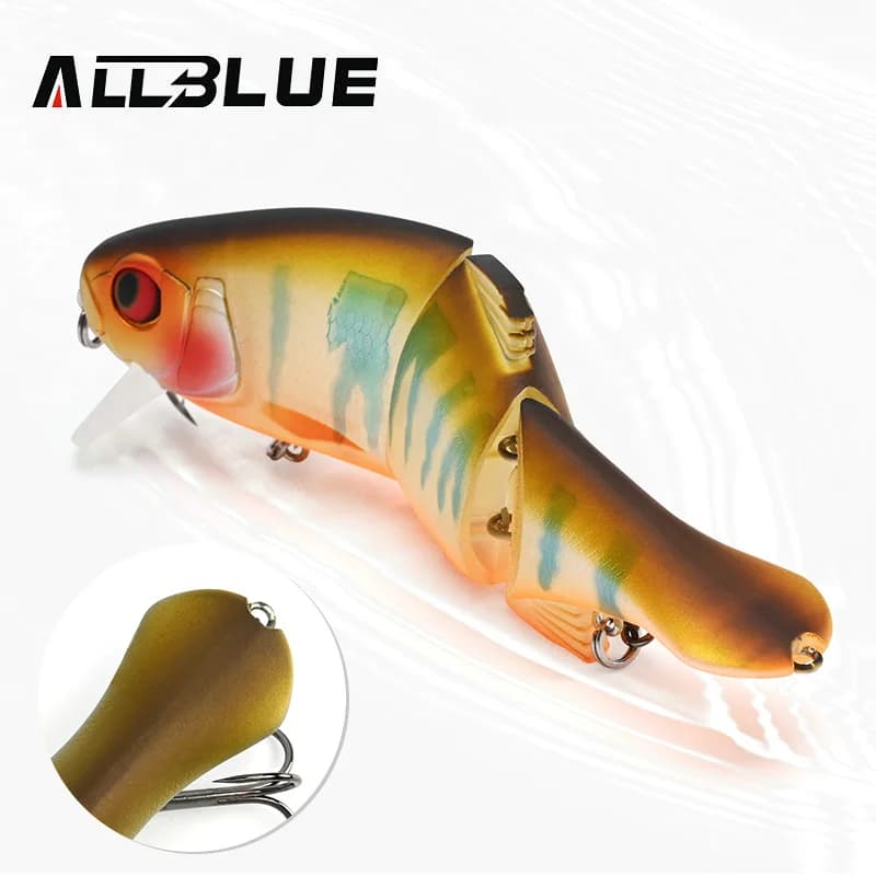 ALLBLUE Joint leurre de pêche 115MM 28.5G flottant Swimbait sans lèvres manivelle Wobbler vairon art