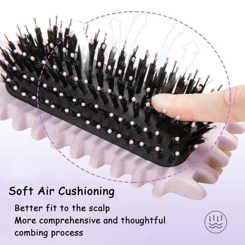 WANMEI – brosse démêlante pour cheveux bouclés, peigne de Massage du cuir chevelu avec boucles de ch