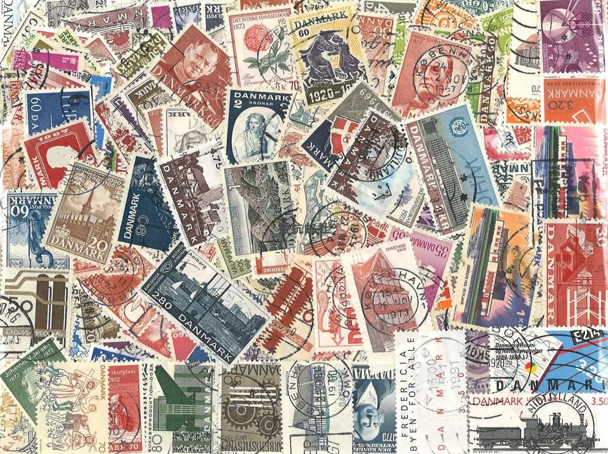 Timbres danois 100 différents timbres-poste danois collecte de timbres-poste à collectionner nordiqu