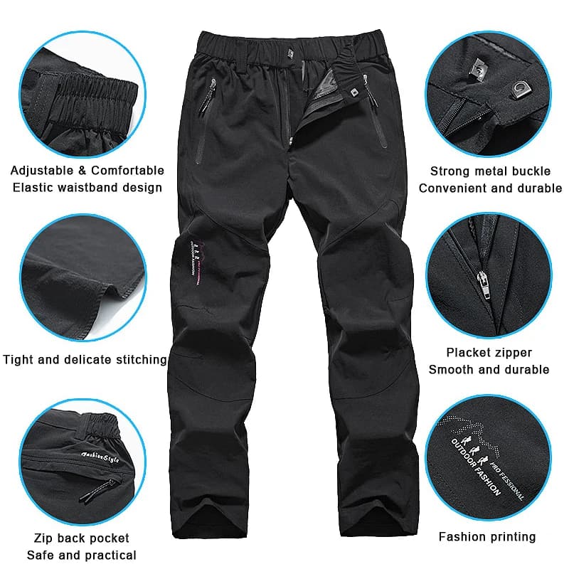 LNGXO femmes pantalons de randonnée été séchage rapide en plein air Camping escalade Trekking pantal