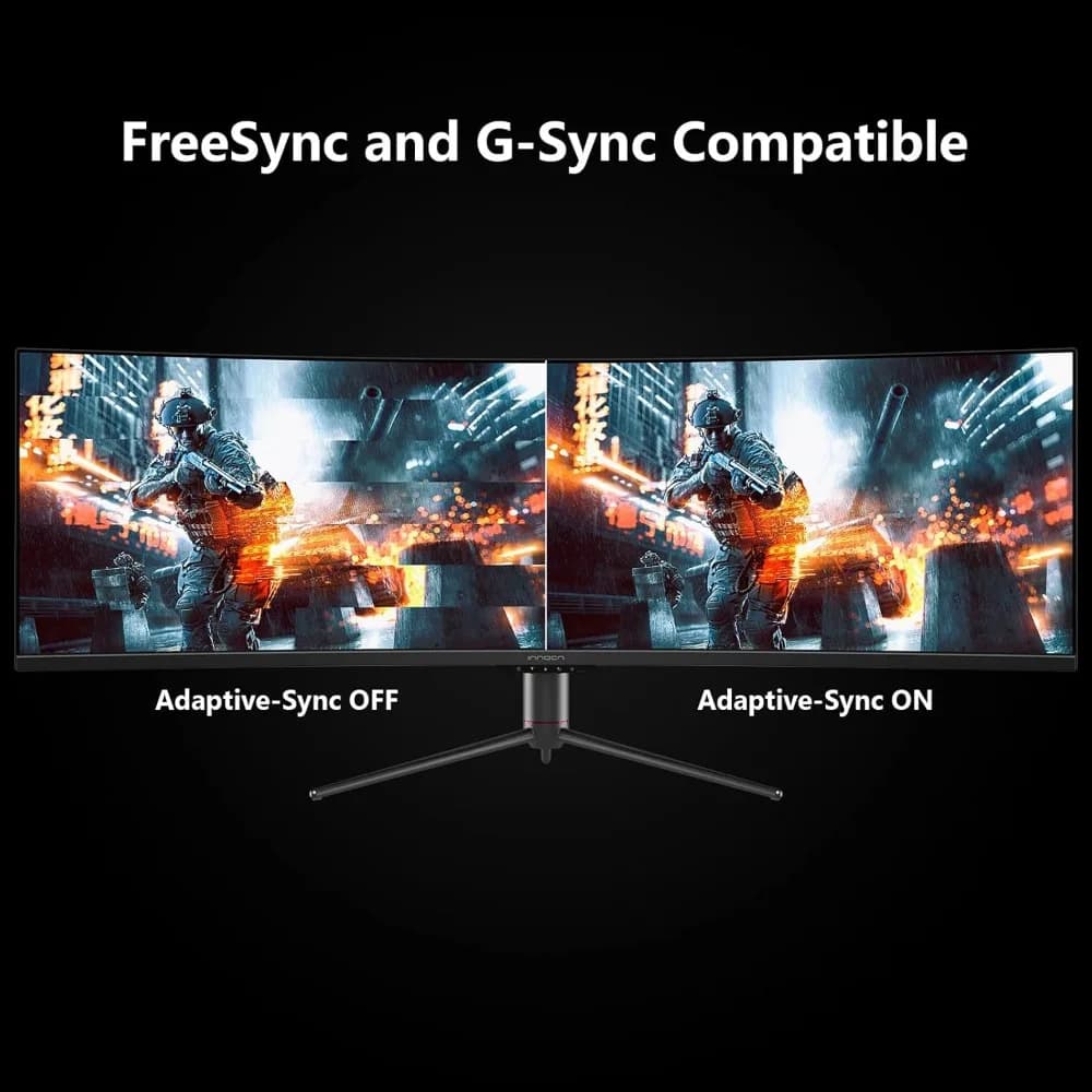 Moniteur de jeu incurvé 49 pouces 144Hz Ultrawide 32 9 WDFHD 3840x1080P HDR400 sRGB USB C DP HDMI, h