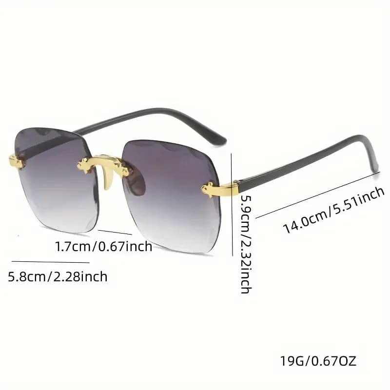 Lunettes de soleil carrées sans monture pour femmes et hommes, marque de luxe, styliste, été, rouge,