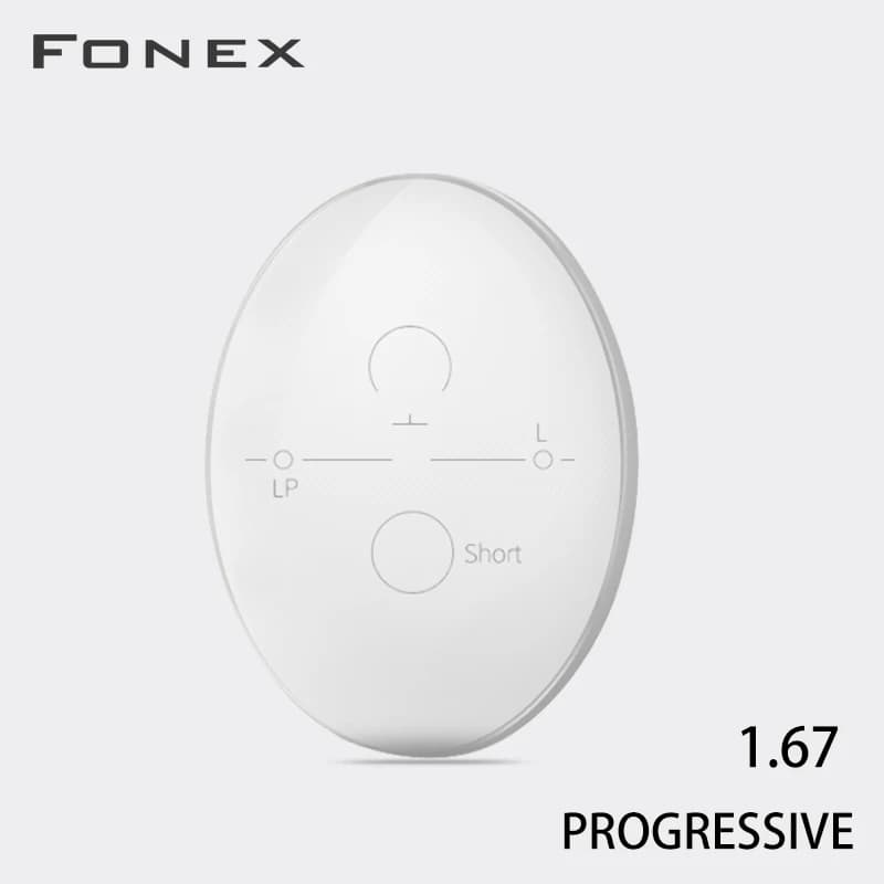 Lentilles multifocales progressives personnalisées, Hypermétropie optique, Court, Moyen, Loin, 1.56,