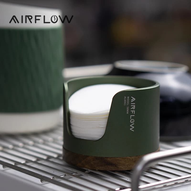 AIRFLOW café café filtre papier boîte de rangement 51/53/58mm rond filtre porte-papier moka Pot filt