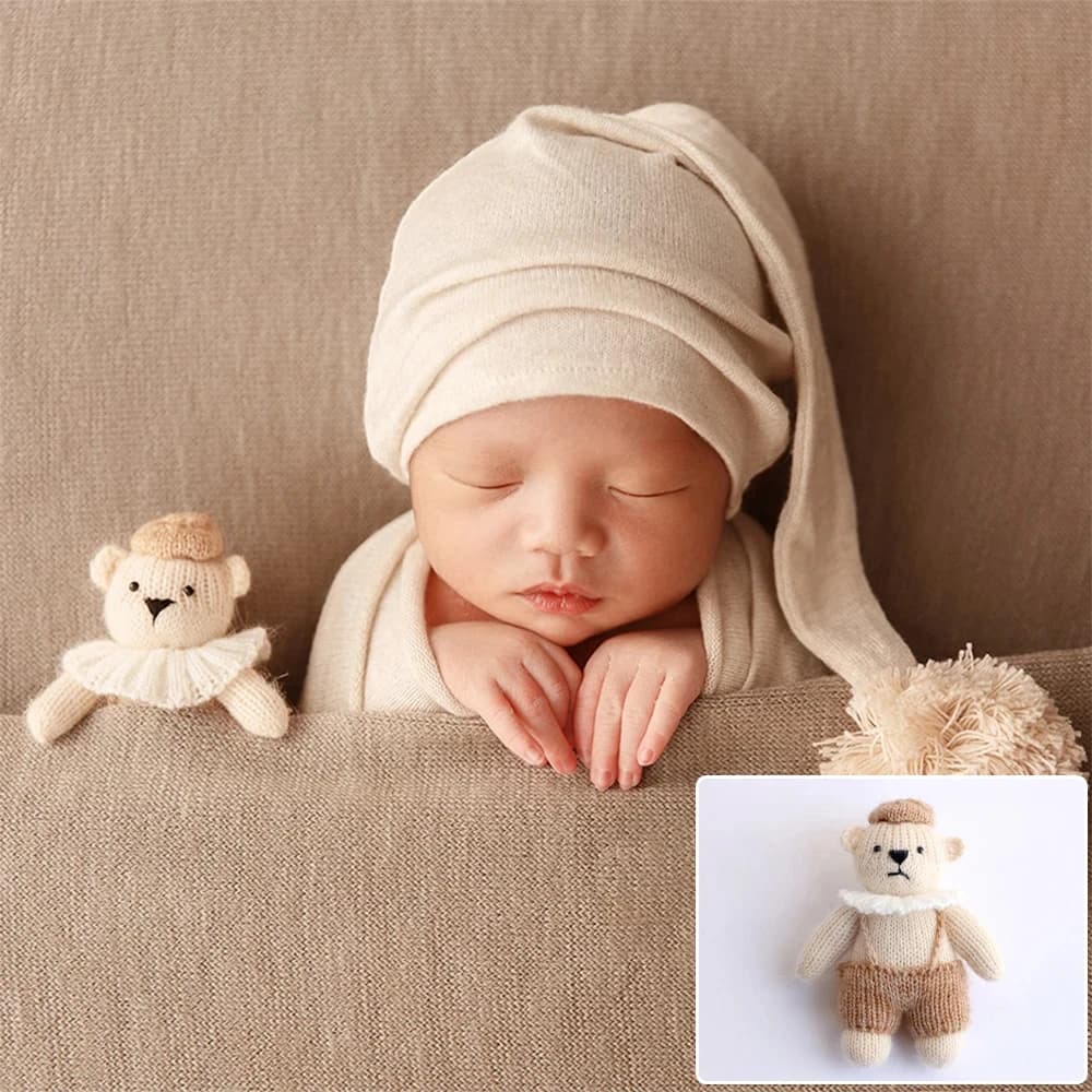 Accessoires de photographie de bébé pour nouveau-né, bébé, beurre animal, nounours, mignon, hippocam