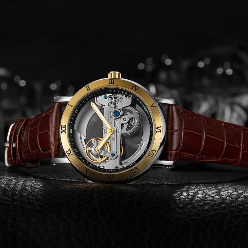 Montre hommes montre automatique montre de luxe homme montre-bracelet mécanique squelette conception
