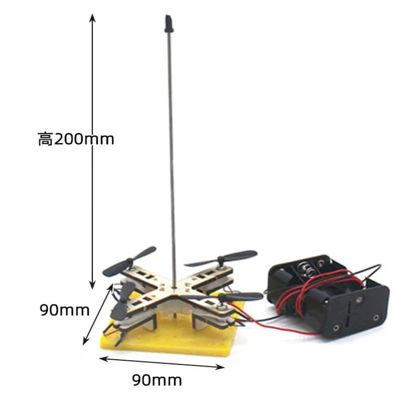 Modèle de drone hélicoptère à assembler soi-même, structure mécanique physique, ornement de bureau, 