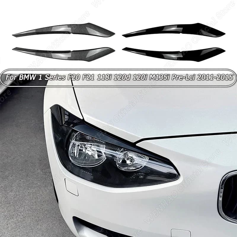 Noir brillant pour BMW série 1 F20 F21 118i 120d 120i M135i pré-lci 2011-2015 voiture avant phare pa