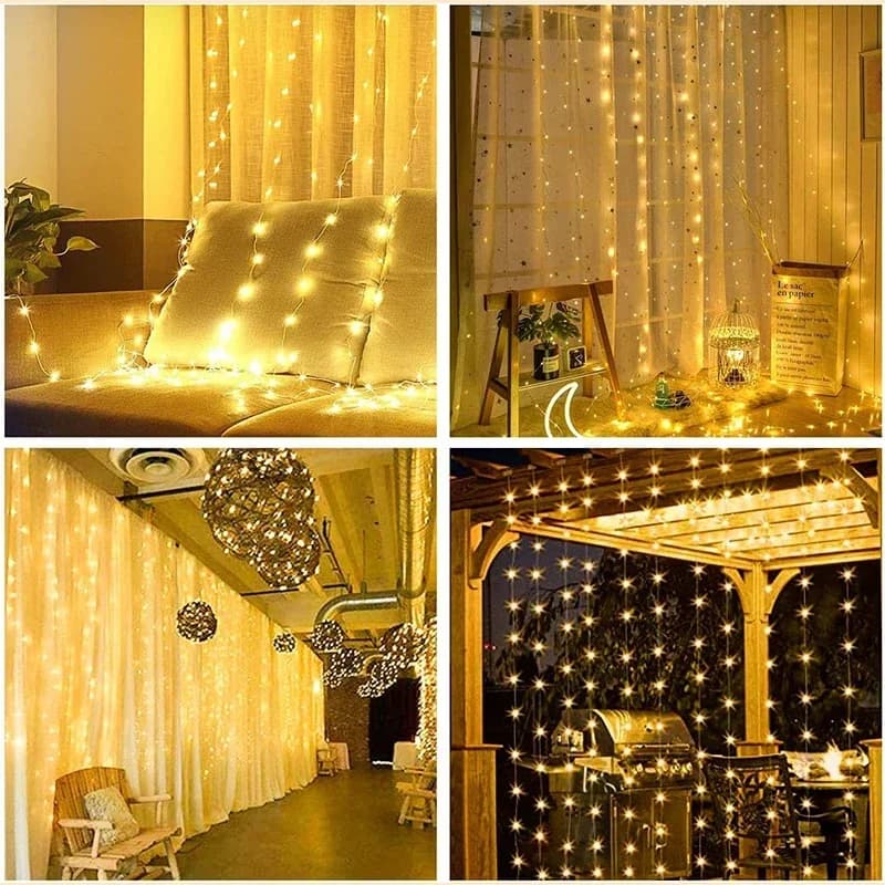 Guirxiété lumineuse LED USB pour décoration de jardin, lampe de guirxiété de vacances, nickel é, mai