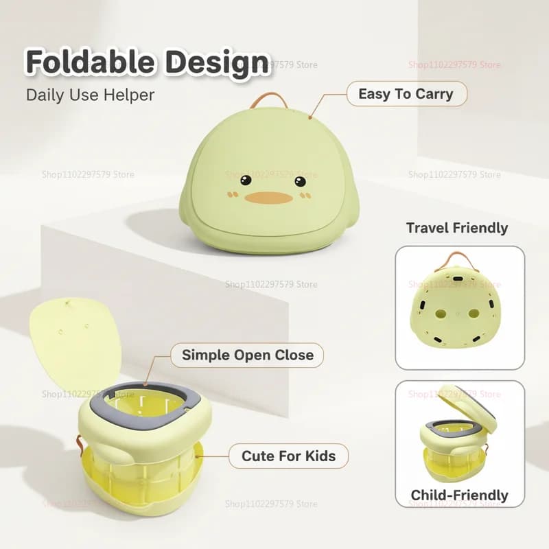 Pot de toilette portable pour bébé, pot d'apprentissage pliable, pot de voyage extérieur, siège enfa