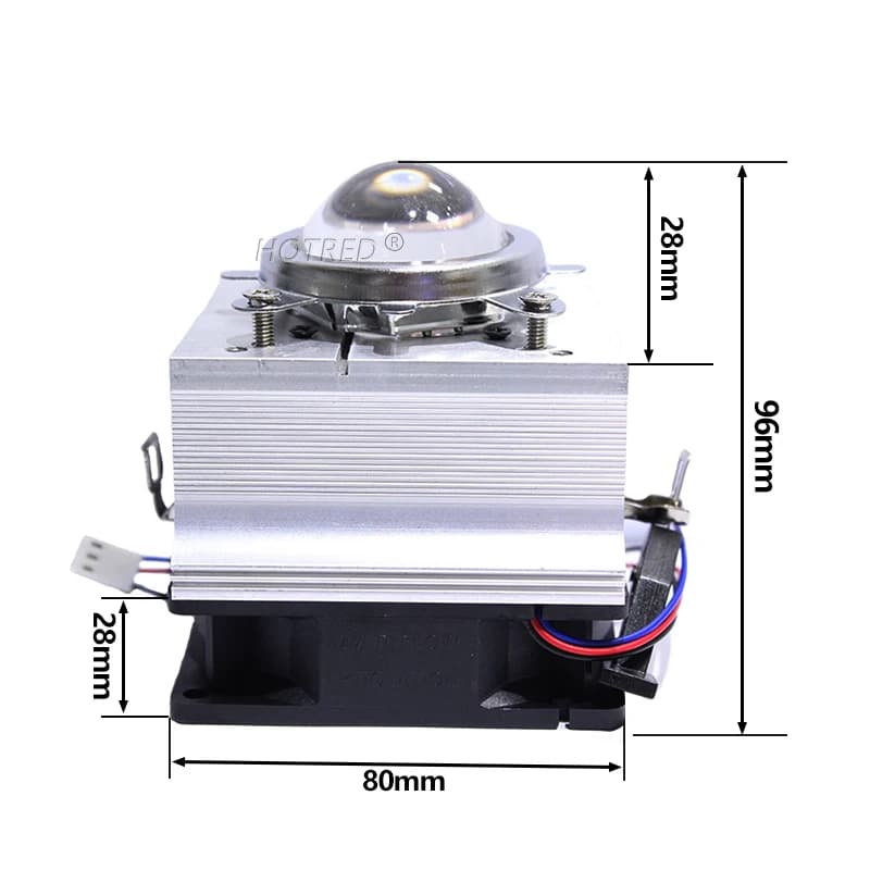 Dissipateur thermique LED pour délit, refroidissement des religions + 60 /120 Louvain 44mm Lènes + R