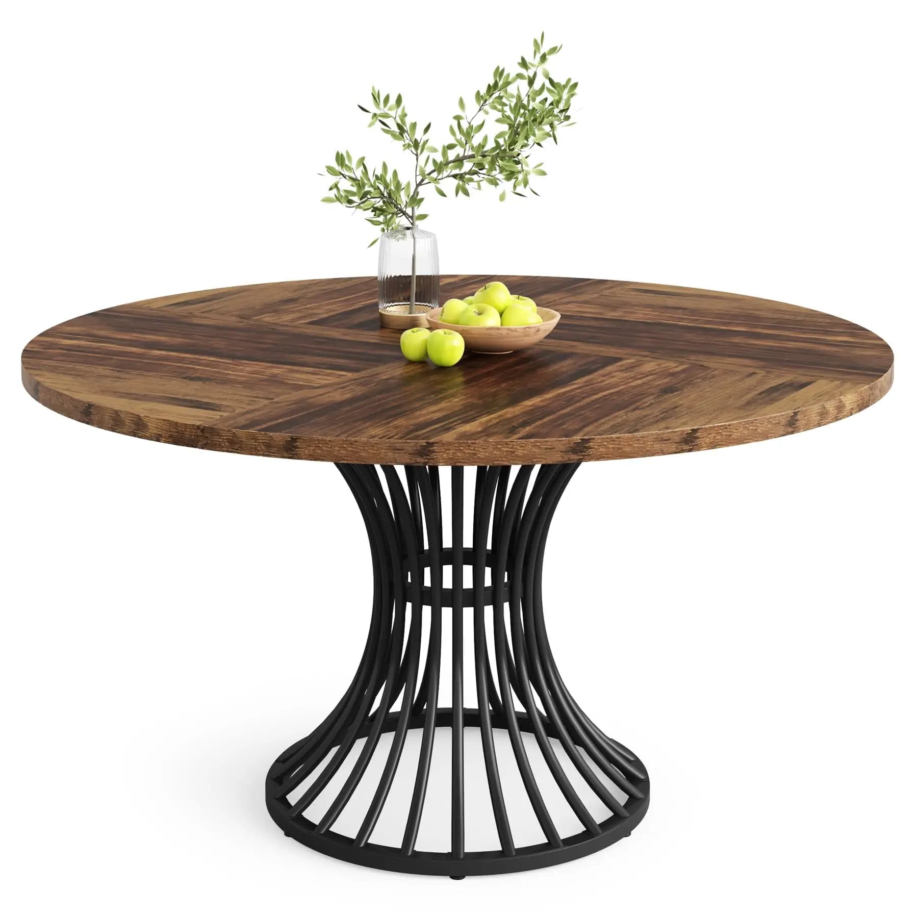 Tribesigns-Table à manger ronde pour 4-6 personnes, table de cuisine circulaire de 47 pouces pour sa