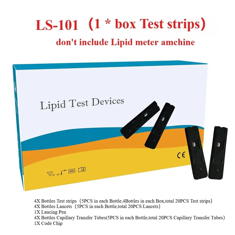 Compteur de lipides sanguins ou bandelettes de test 5 en 1, HDL TC TG LDL TC/HDL, Kit de Test de cho