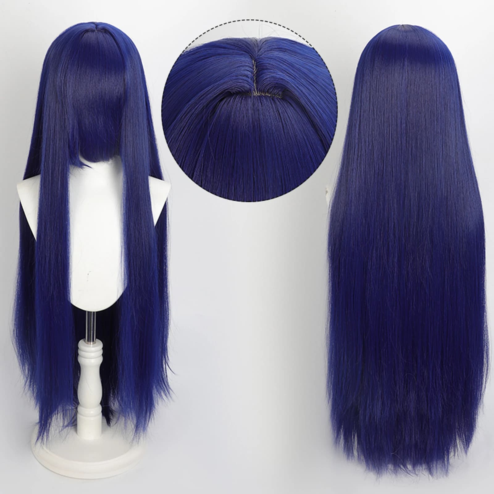 Perruque colorée longue de 100cm, perruques de fête pour Costume de Cosplay Anime, perruque synthéti