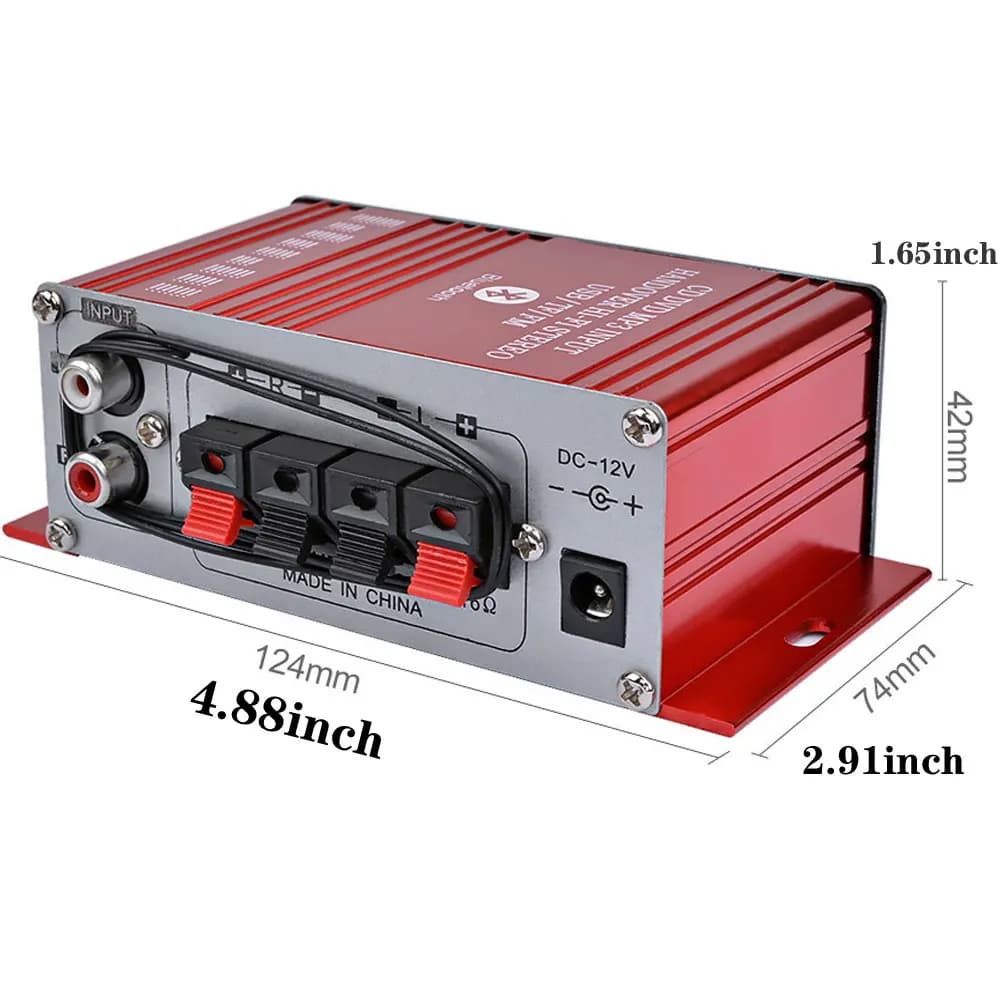 Mini amplificateur numérique stéréo HIFI, canal 2.0, Bluetooth 5.0, FM, USB, système de son de ciném