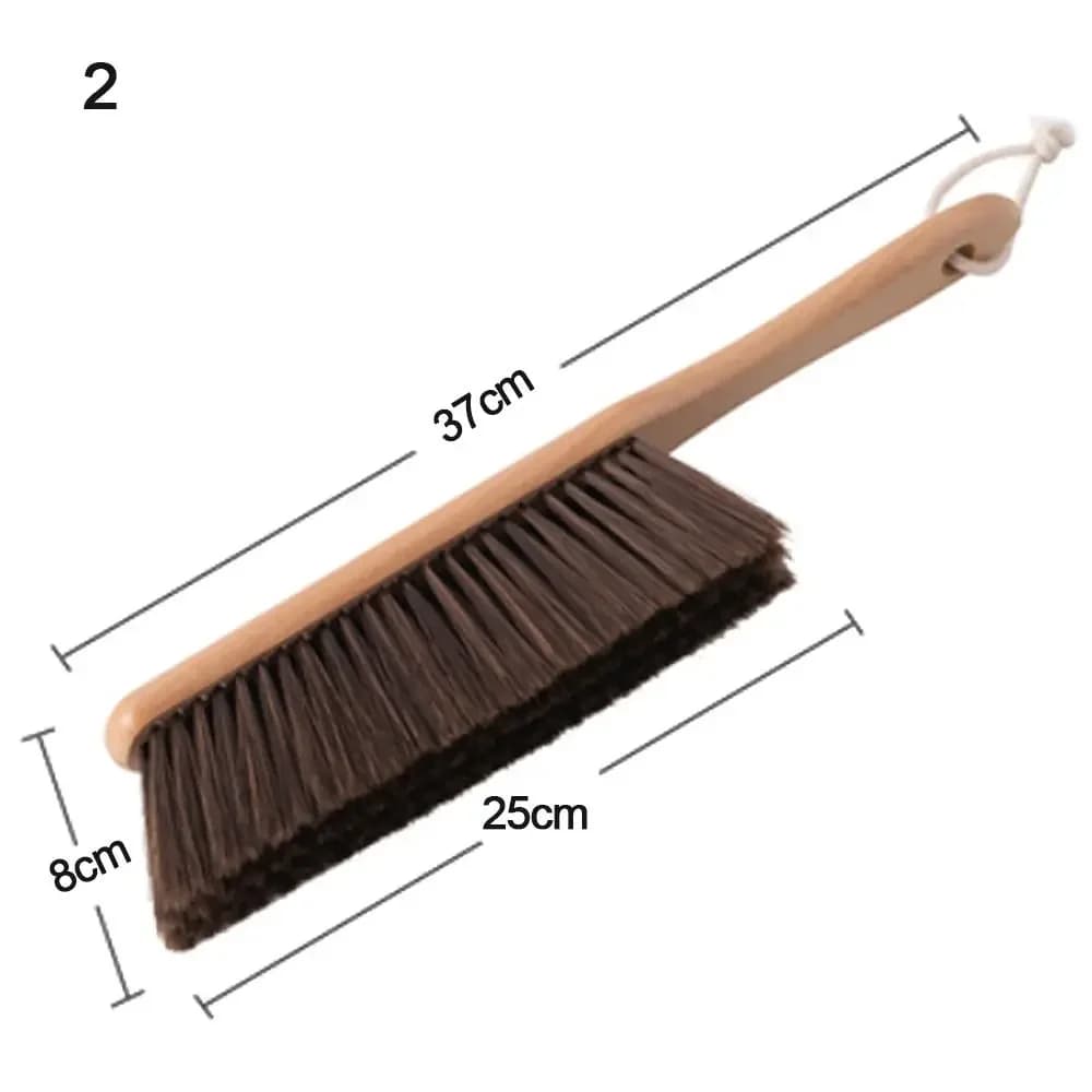 Brosse à poils en bois naturel, antistatique, broyeur de Bar de bureau, brosses de nettoyage de poud