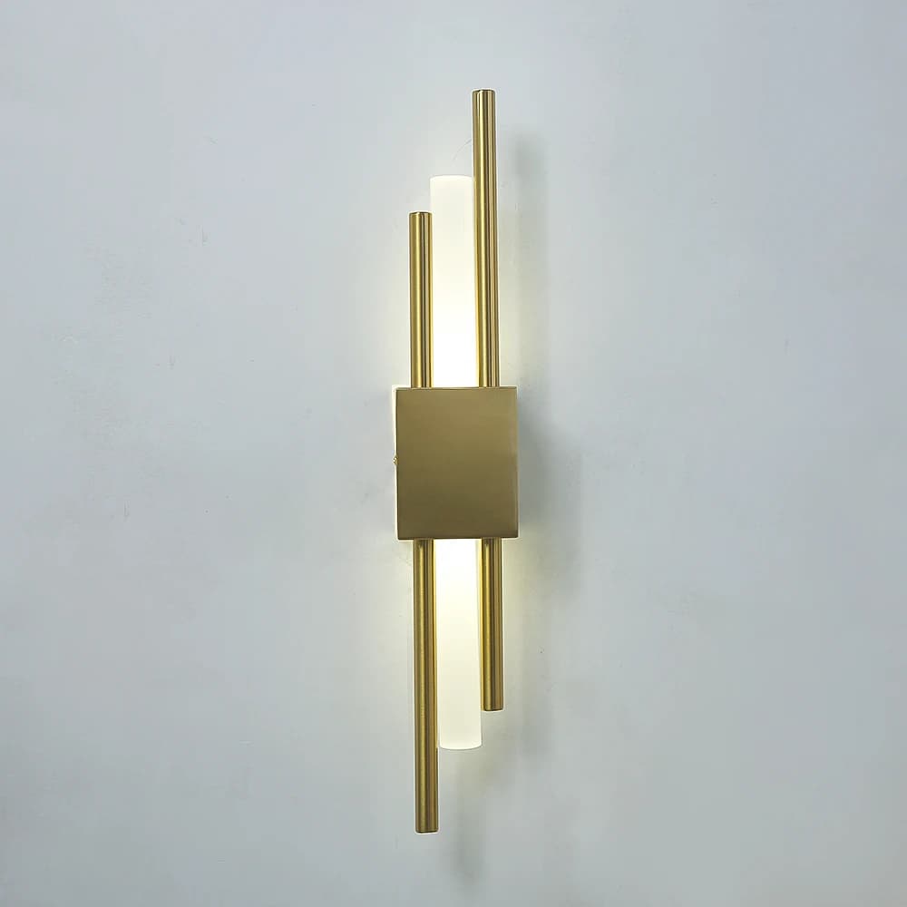 Applique murale LED moderne lampes murales noir et Bronze laiton or métal acrylique tuyau lampes mur