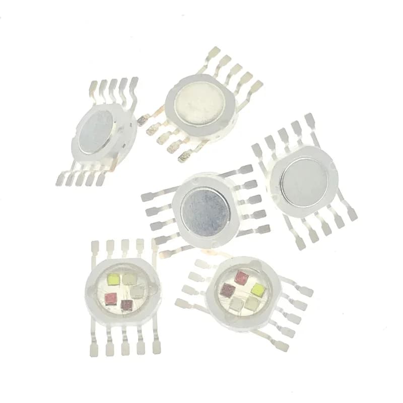 Puce LED COB colorée pour scène, RVB, RGBW, RGBWY, RGBWYV, 3W, 4W, 6W, 8 W, 9W, 10W, 12W, 15W, 18 W,