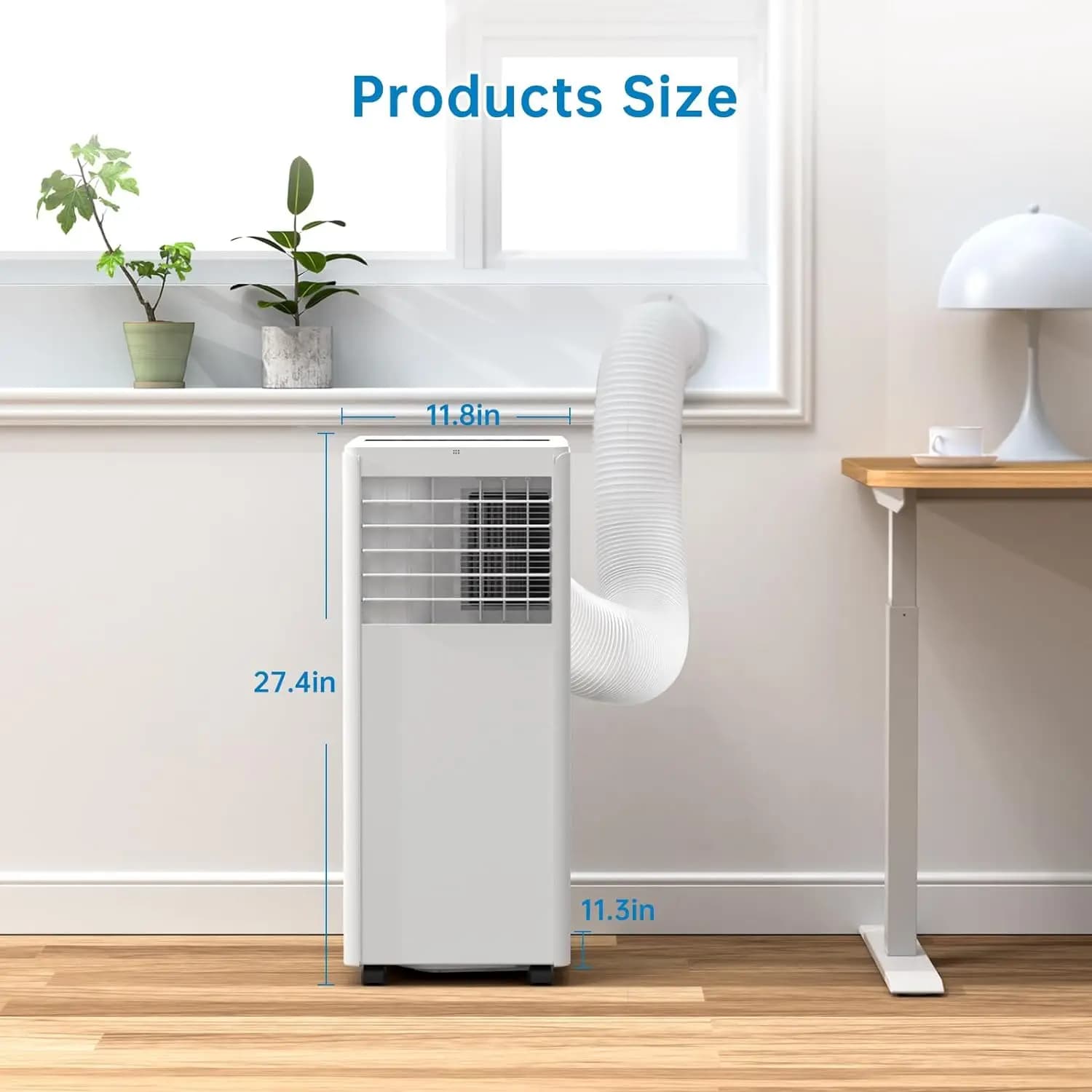 Climatiseurs portables 8000 BTU avec déshumidificateur, ventilateur, télécommande, minuterie 24 heur