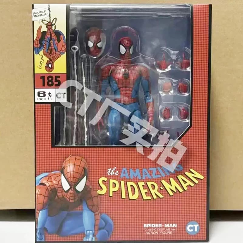 Nouveau CT jouets Spiderman Figure Mafex 185 Miles Morales 2099 Costume classique Spider-Man Figurin