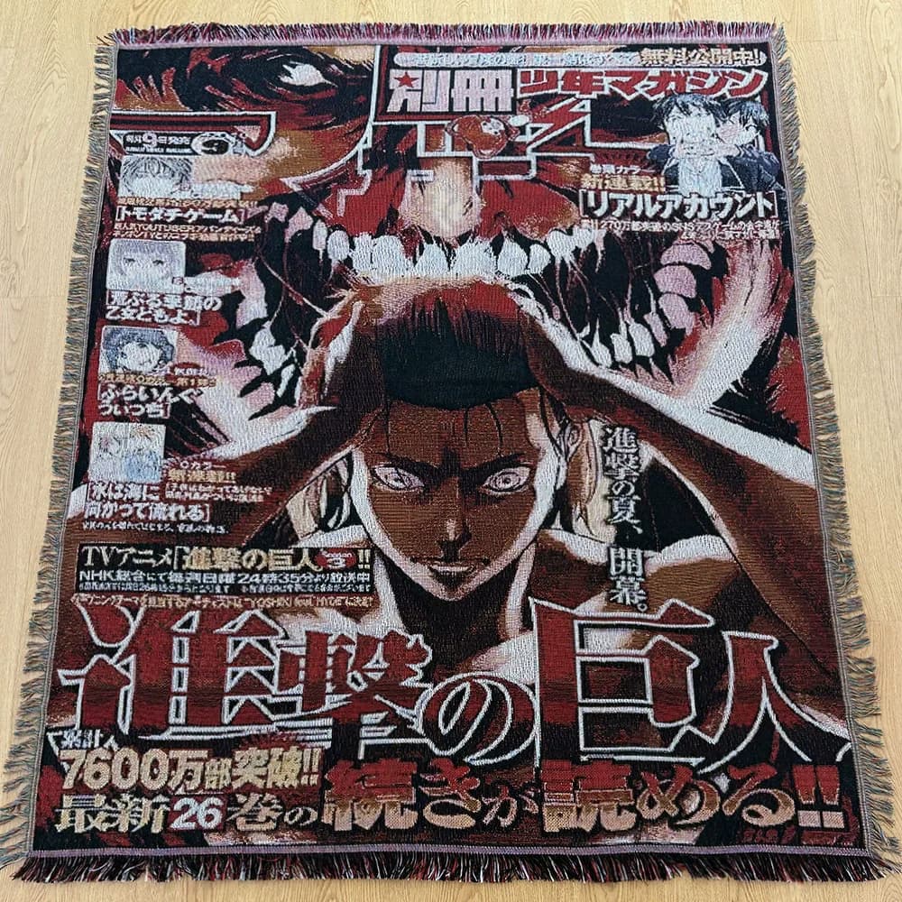 2025 attaque sur Titan Eren Anime dessin animé couvertures douces jeter couverture nouvel an cadeau 