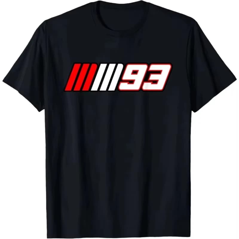 S-5XL2026 Nouvelle Collection Été Moto Course Automobile N° T-shirt imprimé graphique 93, mode, lois