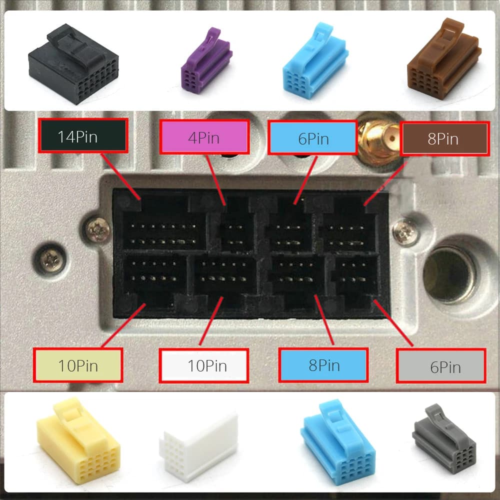 6 8 10 Pin Voiture Android Radio USB Connecteur touristes USB Câble Adaptateur pour D-NOBLE Android 