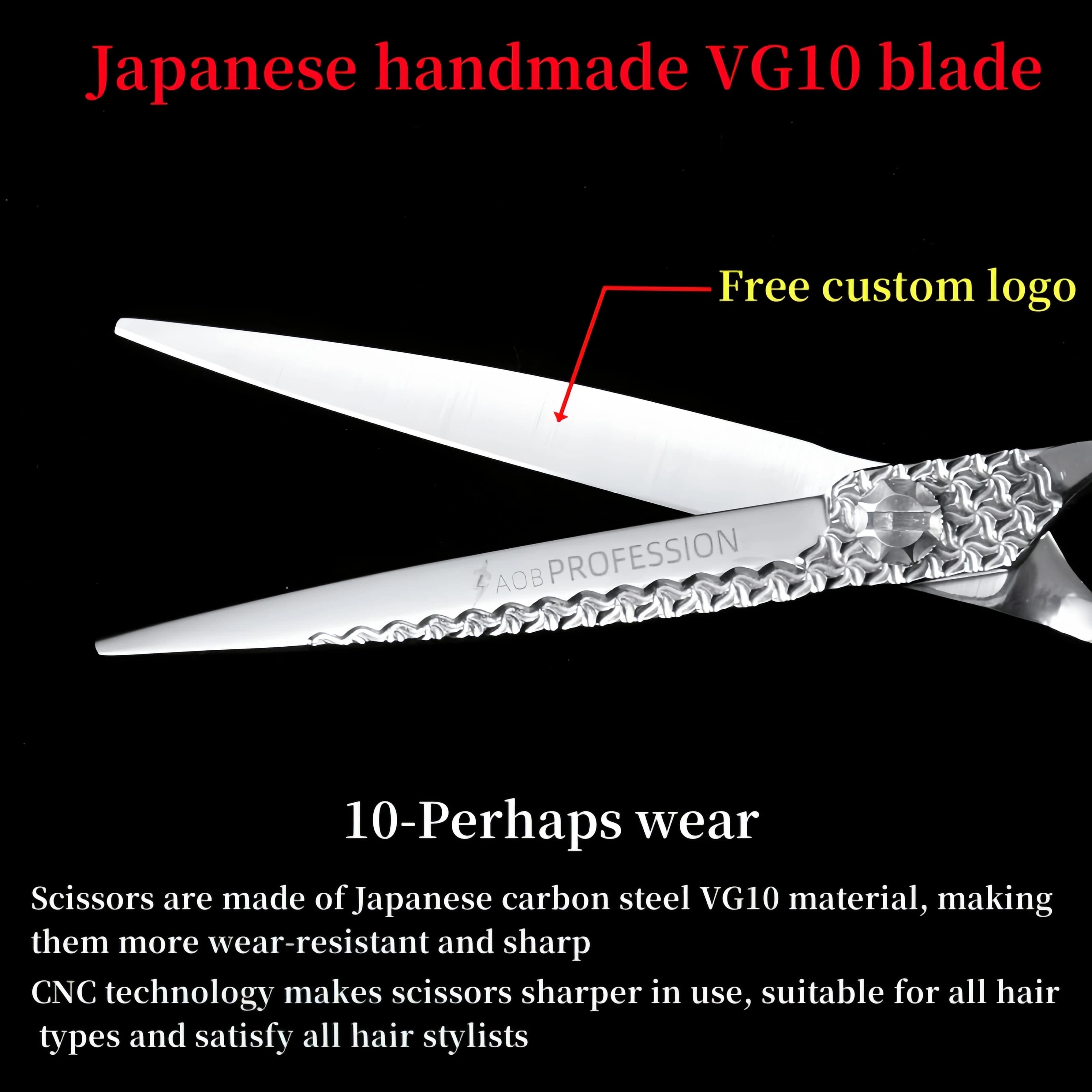 HISADA ciseaux de coiffure 7.0 pouces ciseaux VG10 matériel Premium ou coupe de cheveux ciseaux de c