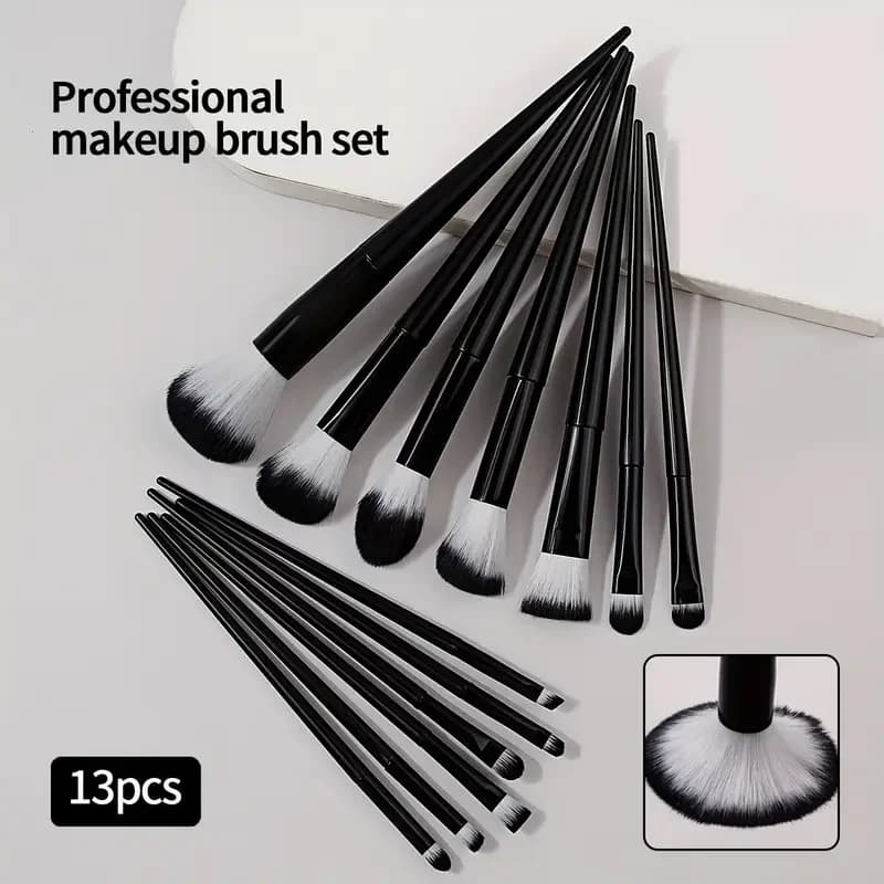 Ensemble de pinceaux de maquillage, 13 pièces, doux et moelleux, ombre à paupières, fond de teint, B