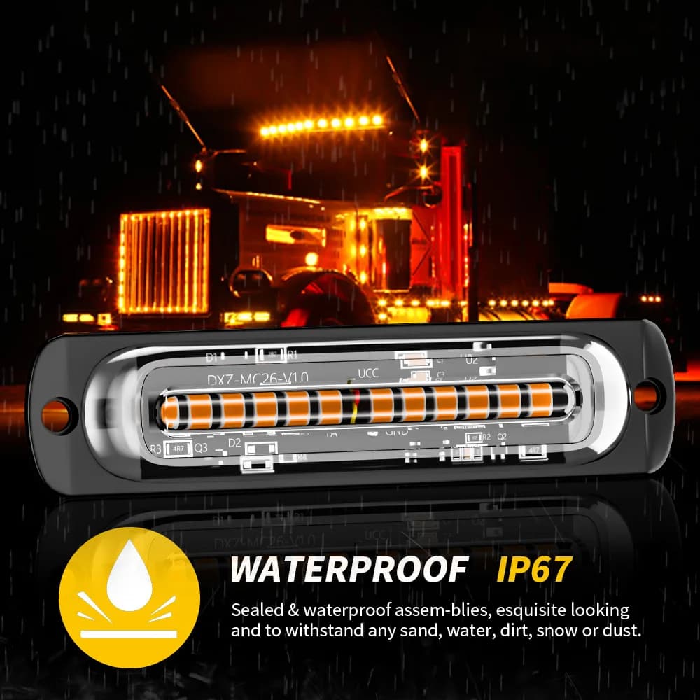Lumière d'urgence clignotante pour voiture et camion, lumières clignotantes pour pompier, lumière d'